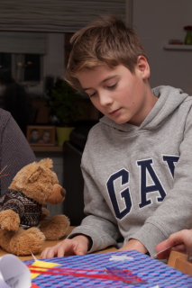 Kind gefotografeerd op ooghoogte