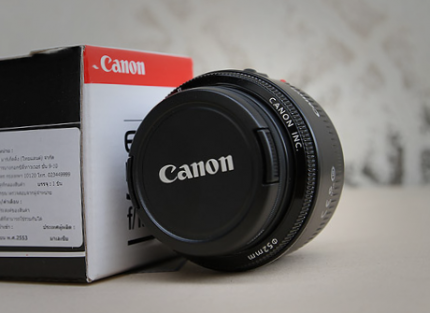 De Canon 1.8 50 mm lens